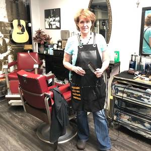 Tablier de Salon de coiffure | Barbier professionnel outils de coupe ciseaux peignes porte-rasoir taille réglable tablier - Product Image 5