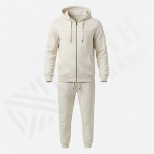 Conjunto Deportivo para Hombre de Tela Elástica con Bolsillos con Cremallera para un Almacenamiento Seguro, Ropa Deportiva para Gimnasio, Trotar, Hacer Ejercicio, Correr - Product Image 1