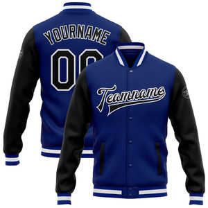 Streetwear décontracté pour hommes de qualité supérieure Varsity Jacket Motif solide Manches en cuir personnalisées Brodé Chenille College Baseball Style - Product Image 6