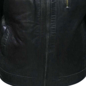 Écussons de broderie personnalisés pour hommes Bomber imperméable en cuir de haute qualité Veste en cuir véritable de rue classique - Product Image 3