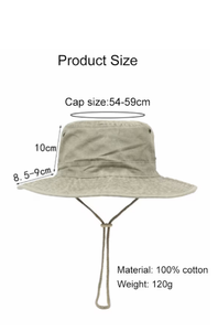 Custom Embroidered Leather Patch Logo Text Bucket <b>Hat</b> in Vietnam Factory <b>for</b> Both <b>Women</b> and Man's Travel Hiking Cap - Product Image 2