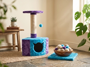 Warm Comfort <b>Cat</b> Scratcher – Cozy All-in-One <b>Cat</b> Bed & <b>Scratching</b> Pad, Self-Warming, Soft, Premium <b>Cat</b> Lounge 36*36*72 - Product Image 2