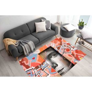 Alfombra Impresa - Alfombra con Diseño de Graffiti de Niña, Personalizada, Regalos Personalizados, Delgada, Fácil de Limpiar, Alfombra Delgada No Tejida - Product Image 1