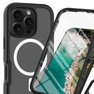 เคส TPU MAG กันกระแทกพร้อมฝาครอบหน้าจอในตัวสำหรับ iPhone 16, 15, 14, 13, 12 PRO MAX ป้องกันเต็มรูปแบบพร้อมระบบไร้สาย - Product Image 5