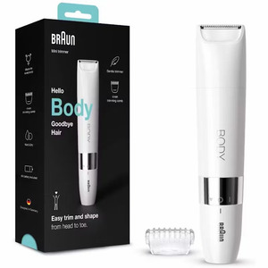 Braun BodyGroom BS1000 Mini Tondeuse Humide et Sec-Épilation Rapide-Blanc - Product Image 3