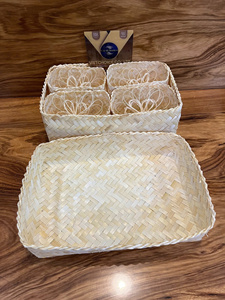 Panier en rotin de bambou de haute qualité et en vrac compétitif durable stocké auprès du fabricant vietnamien personnalisable - Product Image 3