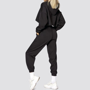Últimos diseños Chándal Conjunto de 2 piezas Mujer 2025 Algodón Casual Jogging Conjunto de chándal de mujer ajustado - Product Image 3