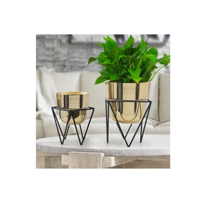 Hot Sale Decorative Gold Flower Planters Metal <b>Stand</b> for Home and Garden Decor Customized Sizes Floor Flower Planter - Product Image 5