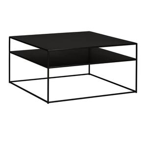 Mesa de centro multifunción, mesa central de baja altura con acabado cuadrado antiguo plateado para sala de estar y dormitorio - Product Image 3