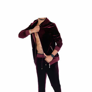 Survêtement en velours imprimé à capuche pour homme, taille plus, doublure en polaire chaude d'hiver, respirant, séchage rapide, vêtements de jogging personnalisables - Product Image 2