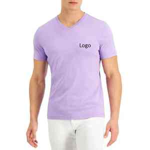 T-shirts sportifs 100% coton pour hommes Séchage rapide Léger et respirant Col arrondi Motif solide pour les occasions de fitness avec logo - Product Image 1