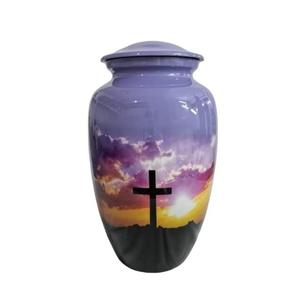 Silver Metal Cremation Urn <b>Wings</b> Engraved Funeral Urn for Ashes Memorial Tribute Adult Secure Lid Durable Keepsake Remembrance - Product Image 5