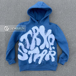 Appliques personnalisées Broderie en détresse Streetwear Sun Faded Washed Hoodies 100% coton French Terry Heavy Hoodies - Product Image 1
