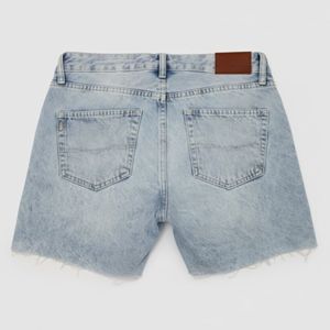 Shorts en jean déchiré taille haute pour femme, prêts à être expédiés, délavage clair - Product Image 2