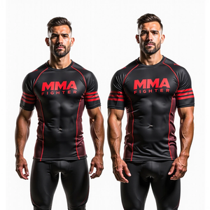 Premium Custom BJJ Rash Guards Impresión por sublimación de alta calidad Durable MMA Rash Guards Ideal para entrenamiento de Jiu-Jitsu - Product Image 1