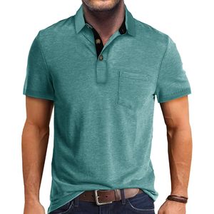 Camisetas polo de microfibra de secado rápido para hombre, 100% algodón, con logo personalizado, camiseta de cuello redondo para hombre, de alta calidad y a la moda. - Product Image 4