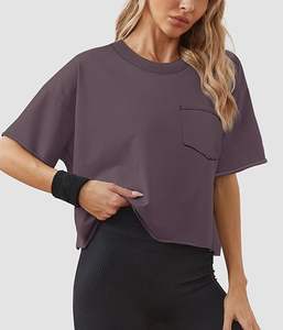 2025 camisetas de mujer camisa con patrón Camiseta holgada para dama 100% algodón - Product Image 4