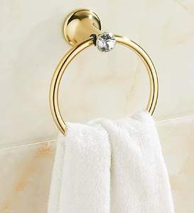 Élégant porte-serviettes en laiton avec finition chromée et fixation murale pour cuisine, zone de lavage et salle de bain - Product Image 2