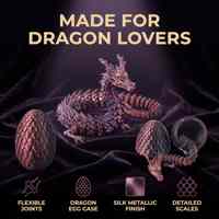 Jouet sensoriel personnalisable en forme d'œuf, imprimé en 3D, à haute précision, flexible et mobile, en forme d'écaille de dragon, de poche, pour adultes au bureau