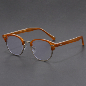 Gafas de Alta Calidad con Protección Anti Luz Azul para <span class=keywords><strong>Hombre</strong></span>, UV400, Ópticas Clásicas, Transparentes, Blancas, Plateadas, de Metal, Redondas, Graduables, 2025 - Product Image 4