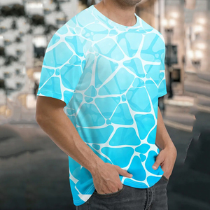 T-shirt à imprimé piscine pour hommes, vêtements à manches courtes et col rond pour hommes, vêtements de fitness, t-shirts imprimés par sublimation - Product Image 3