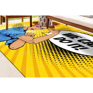 Alfombra Impresa: Regalos Personalizados, Arte Pop, Personalizada, Icónica, Alfombra de Pasillo, Podemos Hacerlo, Citas, con Pelo Suave - Product Image 2