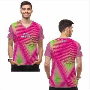 Street Wear Venta caliente Hombres Camisetas Contraste Color Hombres Camisetas Logotipo personalizado Hombres Camisetas - Product Image 5