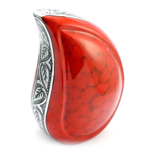 Urna funeraria de cremación de Metal grabada a mano decorativa, recuerdo de aluminio, urnas de cremación para adultos para cenizas humanas - Product Image 5