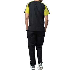 Uniformes médicos de mezclilla para uso en salón de belleza, transpirables, cómodos, personalizados, Unisex, bajo MOQ, servicio OEM - Product Image 3