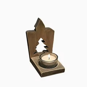 Vintage Design Christmas Metal & Wood Birds Nest Tealight Candle Holders Candle <b>Stand</b> For Christmas Decor - Product Image 4