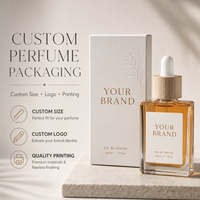 Boîte d'emballage de parfum sur mesure pour flacons de 10 ml, 30 ml, 50 ml, 100 ml avec impression et insert en papier