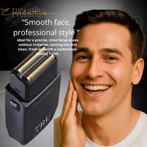Rasoir électrique professionnel à moteur RPM pour hommes, double lame pour crâne chauve et barbe, lavable et adapté à un usage domestique ou en salon de coiffure - Product Image 1