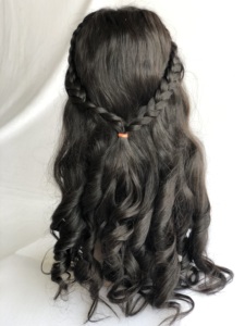 Vente en gros 100% naturel 22 'ondulé 4x4 HD perruque à lacet cuticule alignée 250% densité temple indien cheveux vierges fournisseur indien brut - Product Image 4