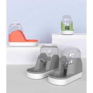 2 packs de mangeoires automatiques pour chiens et chats, distributeur d'eau par gravité et bol de nourriture en acier inoxydable pour le camping - Product Image 1