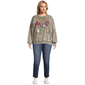 Jersey con estampado gráfico para mujer, sudadera de gran tamaño, camisetas de moda de otoño para chicas adolescentes, sudaderas de cuello redondo - Product Image 5