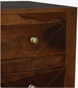 Mesita de noche de madera de granja moderna ajustable, muebles para el hogar, mesita de noche para dormitorio y sala de estar, almacenamiento de electrodomésticos - Product Image 3