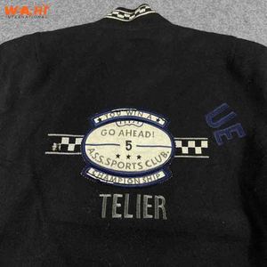 OEM Fabricant Broderie en chenille de haute qualité Bomber de baseball personnalisée pour hommes, collège, veste universitaire en cuir Letterman - Product Image 2
