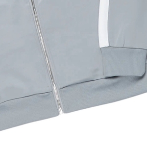 Ensemble de survêtement pour homme en coton 100% uni décontracté avec logo personnalisé - Coupe ajustée respirante coupe-vent vêtements de sport - Product Image 6