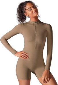 2025 entraînement sans couture Yoga Gym barboteuses régulières Sexy dos nageur contrôle du ventre soutien-gorge rembourré confortable printemps solide survêtement - Product Image 3