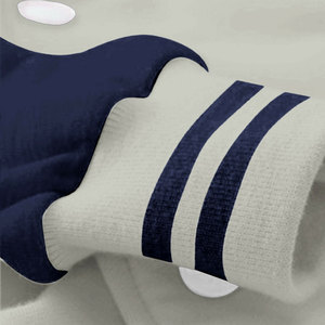 High Quality Custom Men's Fleece Varsity Jacket Most Popular Stand Collar Design CollegeBaseballjacket for men - Product Image 5