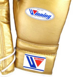 Guantes de Boxeo Profesionales con Cordones, de Cuero Genuino Dorado, para Entrenamiento y Sparring, Hechos a Mano - Product Image 6