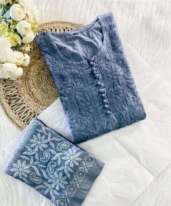 Modeste style indien pakistanais coton Salwar Kameez élégant dames prêt à l'emploi robe cousue décontracté-formel XXL ensemble - Product Image 6