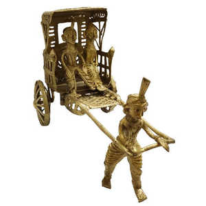 Artesanía Mukherjee, Adorno Decorativo Dhokra Rikshaw, 10 cm X 6.4 cm X 20.2 cm, Decoración para el Hogar, Regalo - Product Image 5