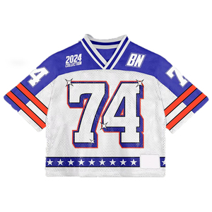 Camiseta de fútbol americano unisex de manga corta transpirable por sublimación de ropa de calle con estampado completo personalizado - Product Image 3