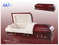 Ataúdes y Féretros de Madera de Álamo Sólido Personalizables - Ataúd de Alta Calidad Estilo Americano para Funerales - Directo de Fábrica