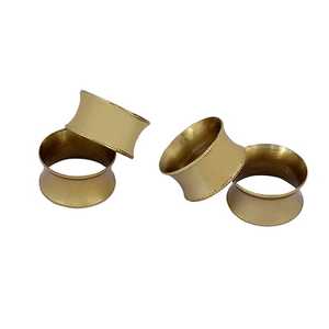 Venta al por mayor elegante oro servilletero de lujo en forma de hoja de metal perla personalizado bodas restaurantes hoteles villas moderno - Product Image 6