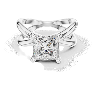 Bague en diamant de laboratoire taille princesse 3 carats pour femme, diamant CVD VVS-VS EF, or 18 carats, 14 carats, 10 carats et argent 925, rose, jaune, blanc - Product Image 5