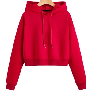 Sudadera con Capucha Corta para Mujer, Sudadera con Capucha Lisa, Personalizable con Logotipo, Proveedor de Ropa al por Mayor OEM ODM - Product Image 1
