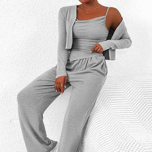 Conjunto de Dos Piezas Personalizado para Mujer, Tejido de Punto, Felpa, Algodón, Poliéster, Invierno, Transpirable, Lavado, Casual, Sólido, Corto 2026 - Product Image 6