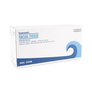 Boardwalk 2-Ply <b>Soft</b> Facial Tissue Eco-Friendly White Flat <b>Box</b> 30/Carton for Home Office Use - Product Image 5